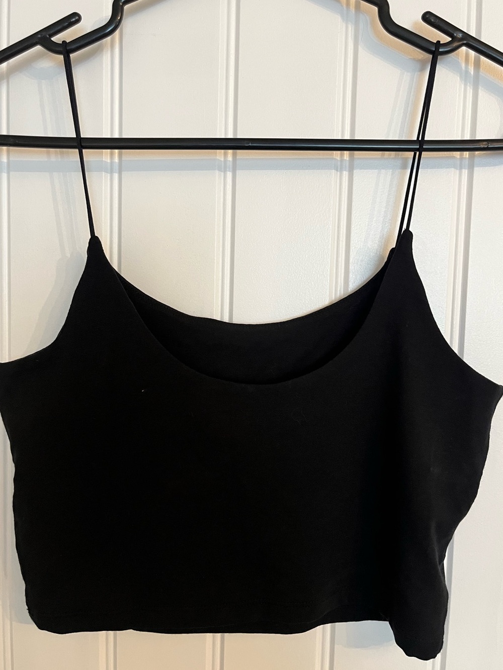 Wilfred Free Black Spaghetti-Strap Crop Cami - Medium - Picture 3 of 4